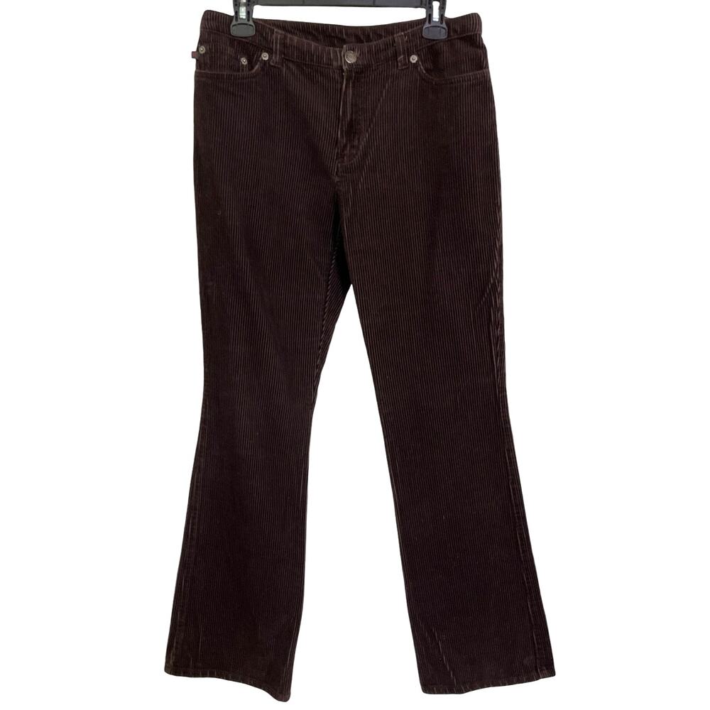 Vintage Ralph By Ralph Lauren Brown Corduroy Pants Bootcut 100% Cotton Size 6